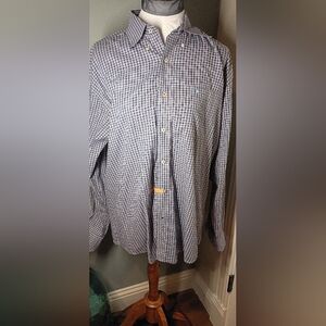 Southern Tide Blue & White Button-down Shirt Fresh From Cleaners - Large